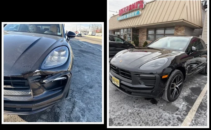 Collision repair at Mizzonis Auto Body Lodi NJ shop Porsche