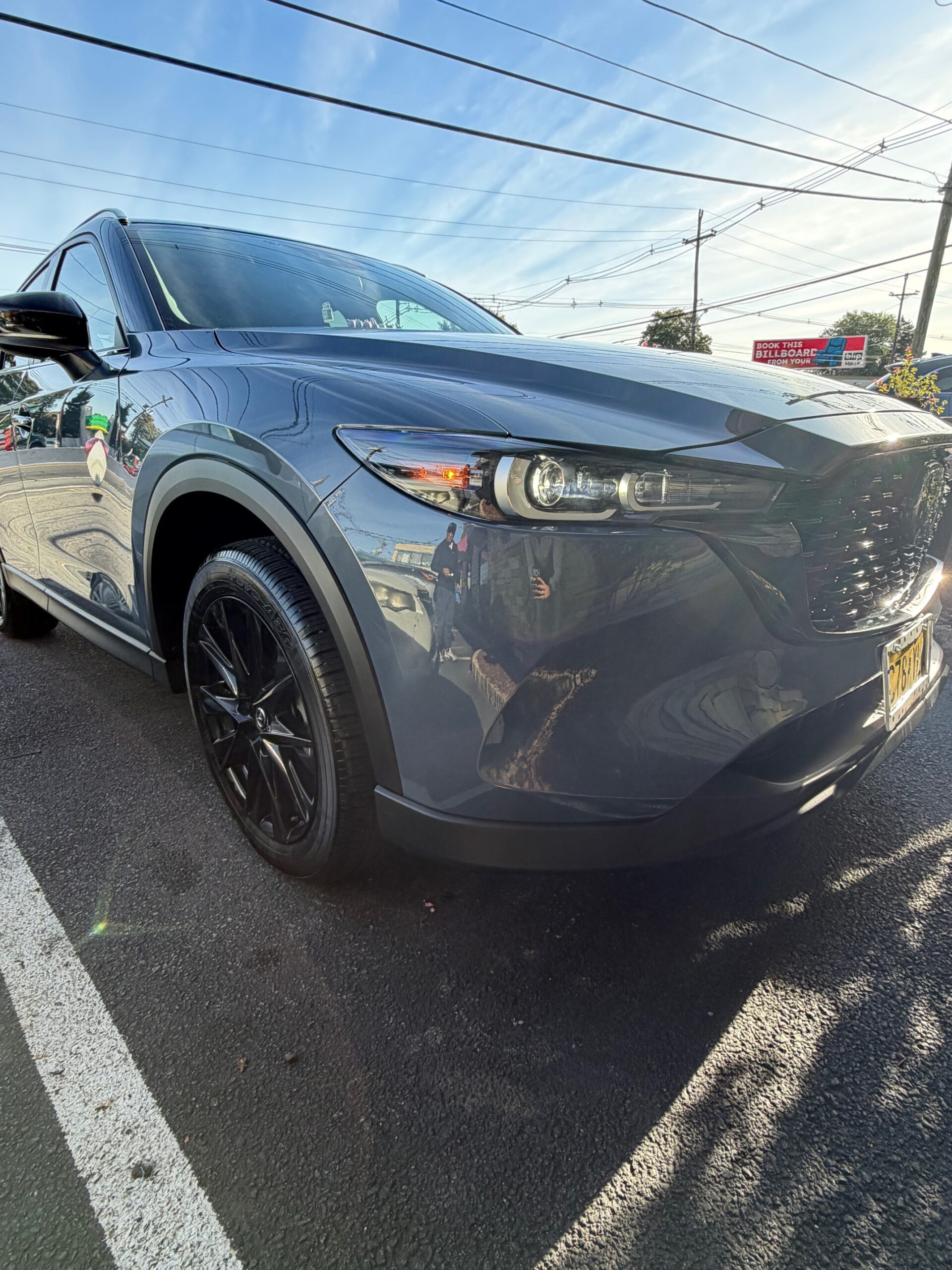 Finished 2023 Mazda CX-5 front-end collision repair at Mizzoni’s Auto Body in Lodi, NJ